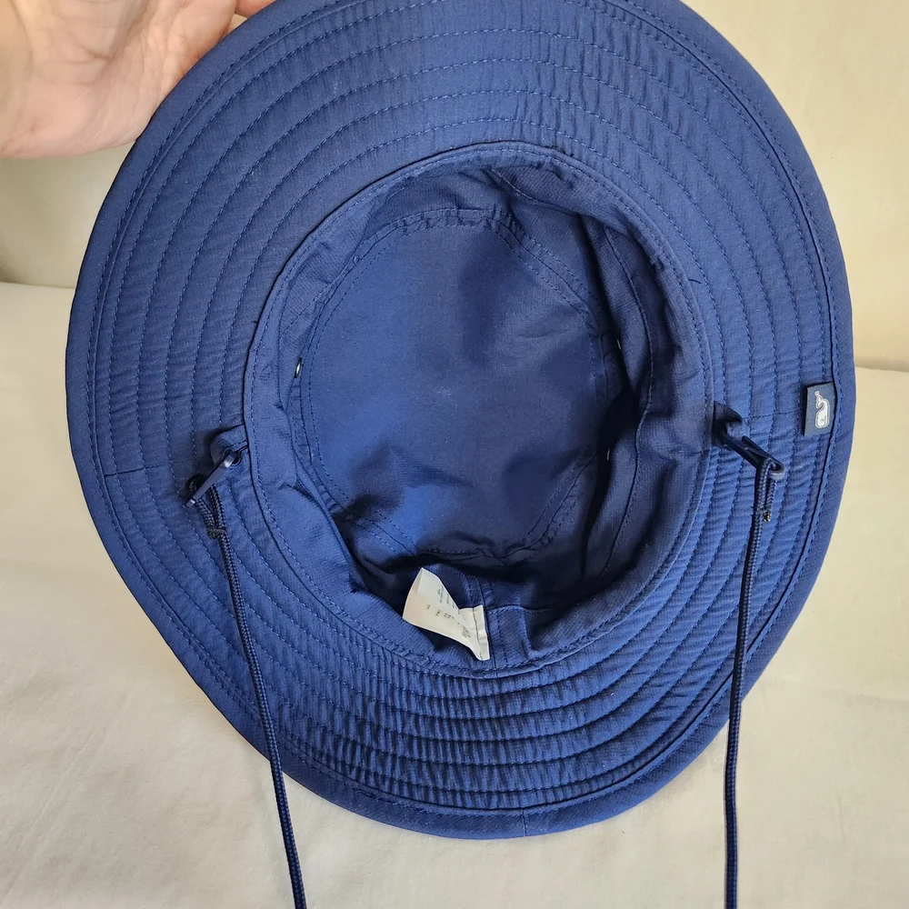 Vineyard Vines Sun Hat Boat Print Blue SM New Beachy Resort - Picture 7 of 8